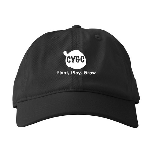 CYGC Acorn Hat, a Black Printed Eco Baseball Cap