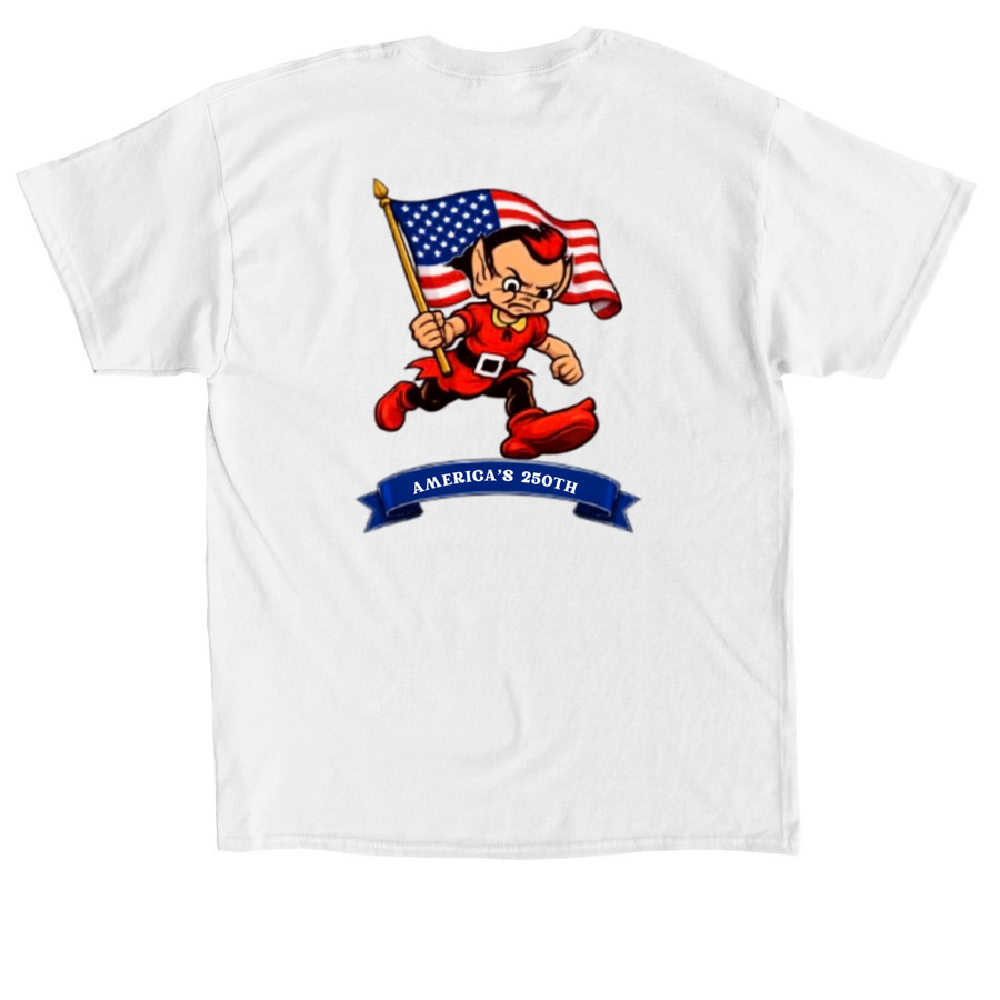 Patriotic Elf Shirt, a White Classic Unisex Tee (back-view)