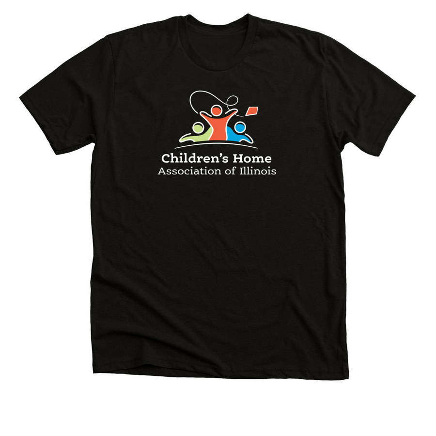 CHAIL Logo (White Outline)&nbsp;, a Solid Black Blend Premium Unisex Tee