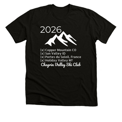 Chagrin Valley - 2026 Trip Shirt, a Solid Black Blend Premium Unisex Tee