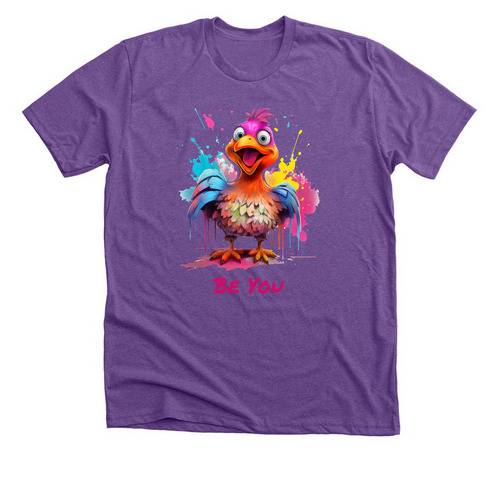 Be You t-shirt, a Heather Team Purple Premium Unisex Tee