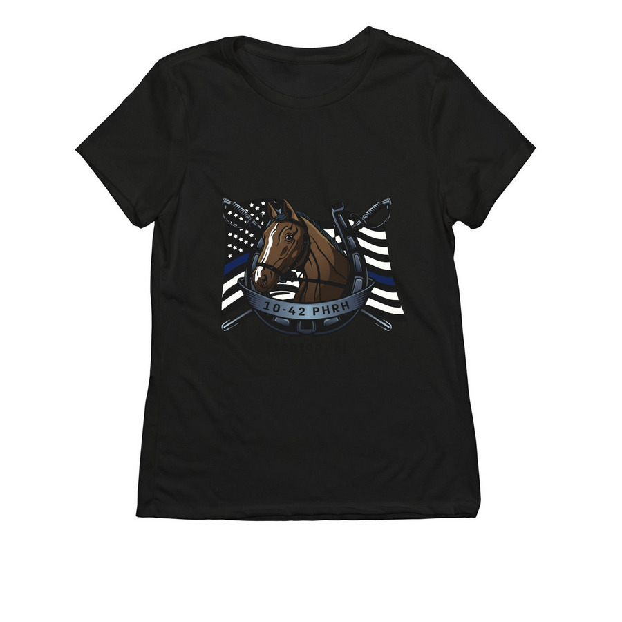 Support Retired Police Horses, a Deep Black Allmade Eco Triblend Women?s Tee