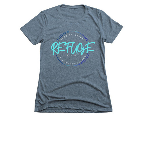 Refuge Students- 1st Edition, a Indigo Women's Slim Fit Tee