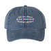 Ask Me About My Favorite Shelter Animal Hat, a Navy Printed Pigment Dye Baseball Cap