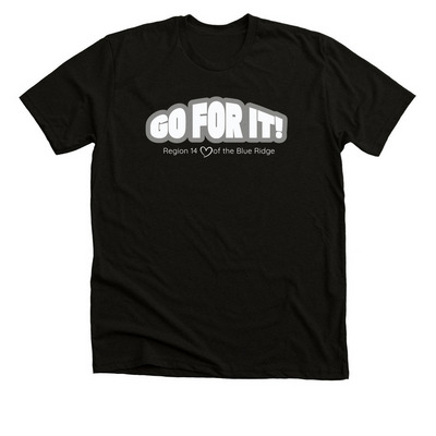 Region 14 GO FOR IT, a Solid Black Blend Premium Unisex Tee