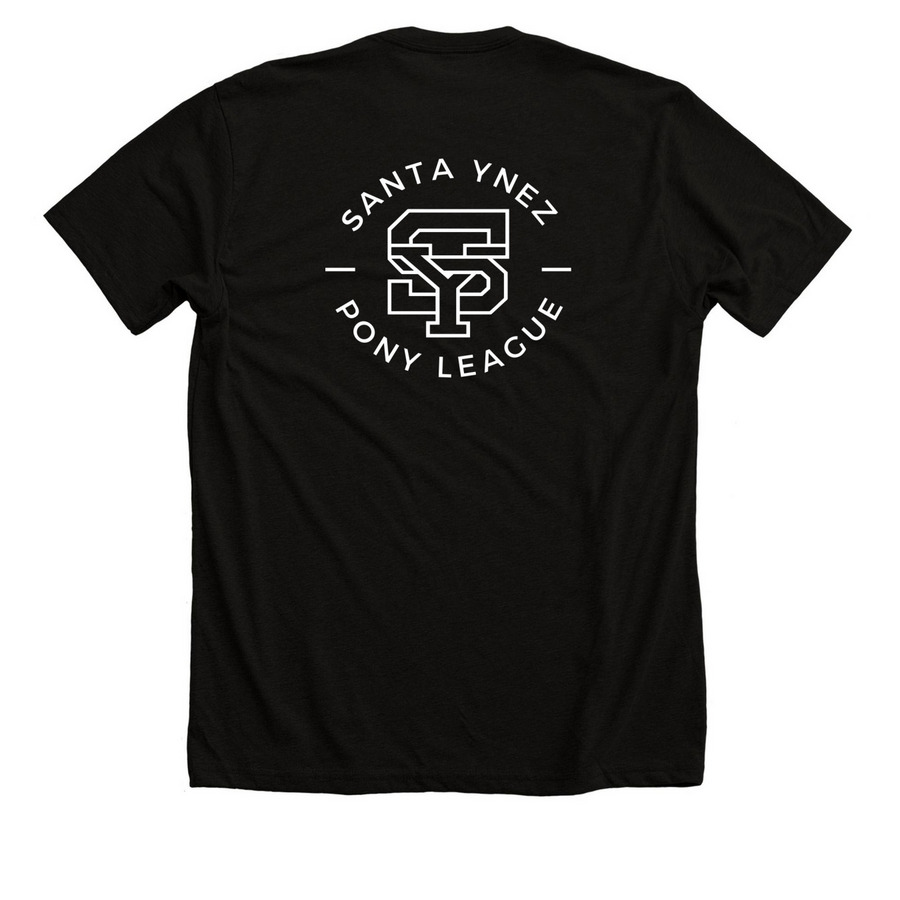 Adult Modern Logo Tee, a Solid Black Blend Premium Unisex Tee (back-view)