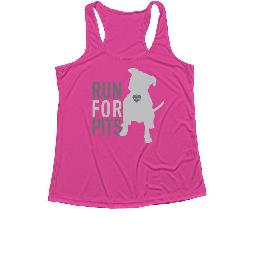 Run for Pits, a Neon Pink Women's Performance Tank