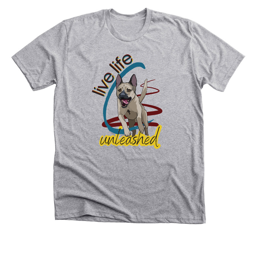 UNLEASHED, a Athletic Heather Premium Unisex Tee