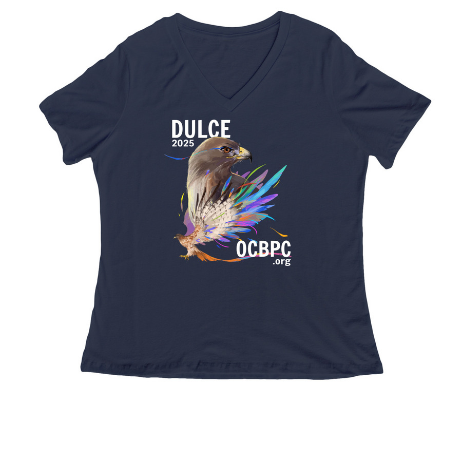 RETIRED - Dulce 2025 Winner, a Navy Women's Relaxed V-Neck Tee
