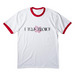 IN ALL HONES-TEE, a White/ Red Cotton Ringer Tee