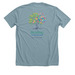 Standard Logo Apparel, a Heather Blue Lagoon Premium Unisex Tee (back-view)