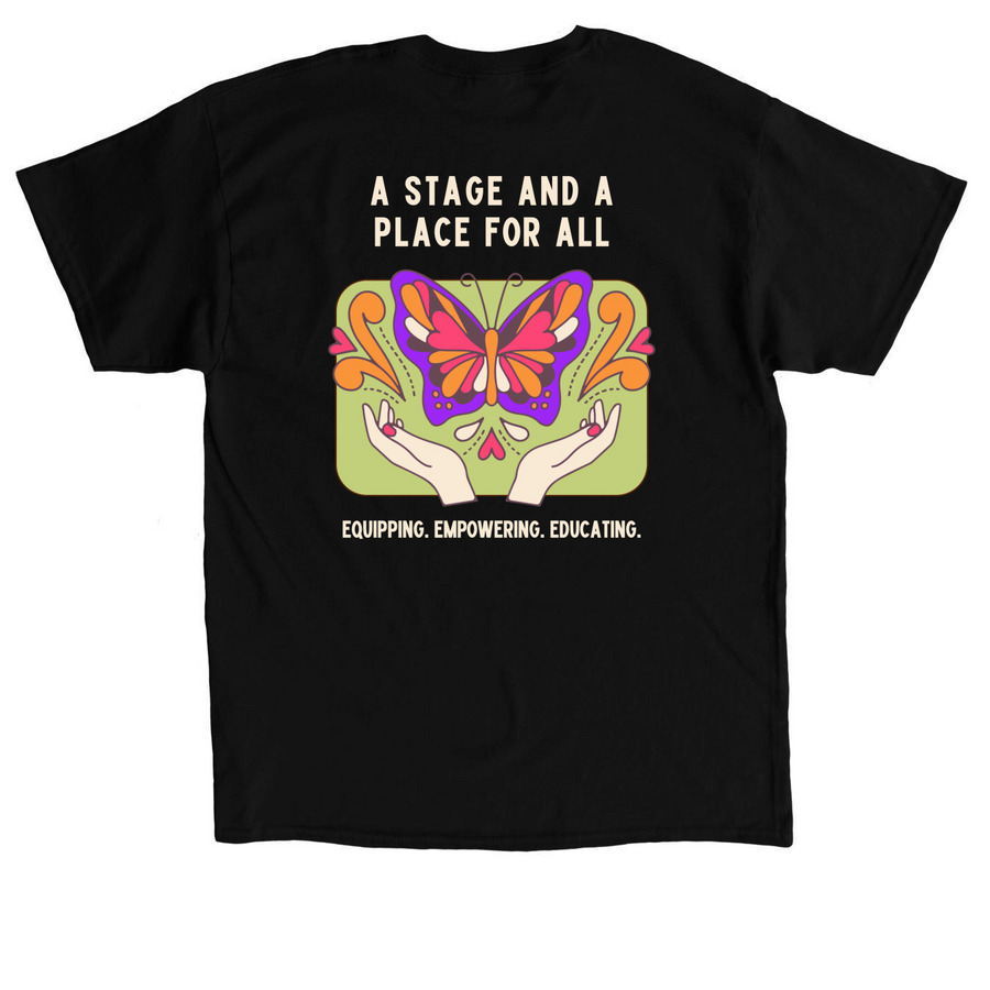 Broadway in Bixby: Wings Edition, a Black Classic Unisex Tee (back-view)