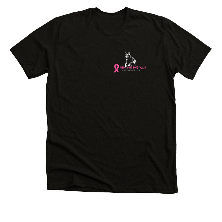 Inigo Von Goedehaus-Pink, a Solid Black Blend Premium Unisex Tee