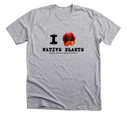 I Heart (s-a-bustin') Native Plants, a Athletic Heather Premium Unisex Tee