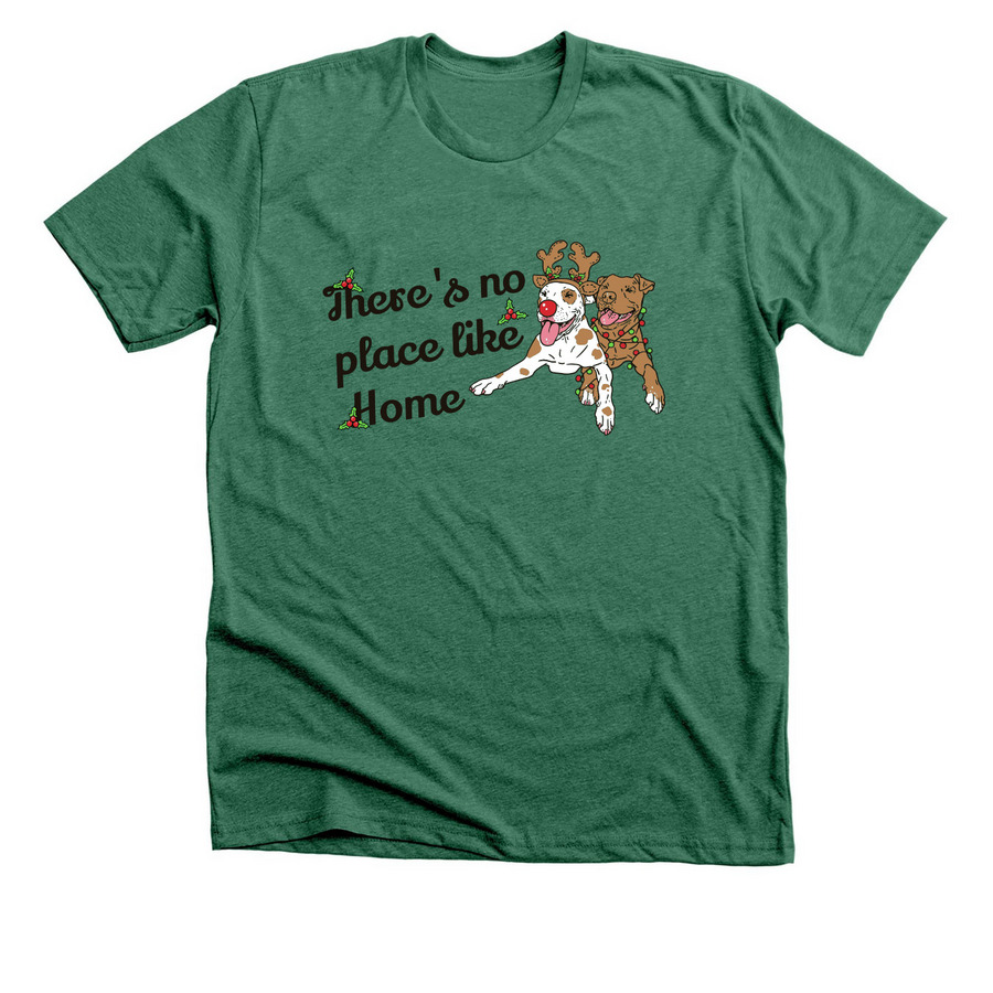 Home for the Holidays, a Heather Grass Green Premium Unisex Tee