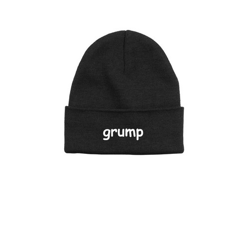 grump beanie, a Black Printed Base Camp Beanie