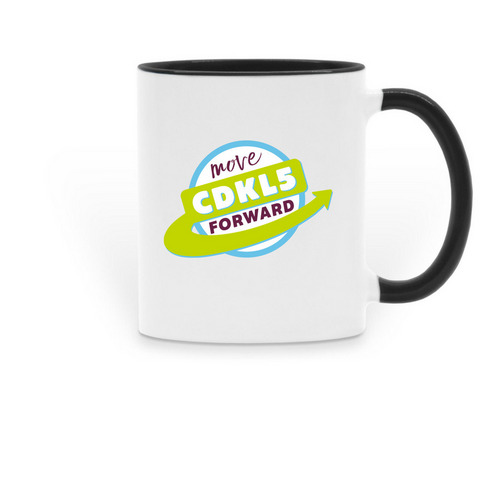 Move CDKL5 Forward Mugs, a Black Two-Tone Ceramic Mug
