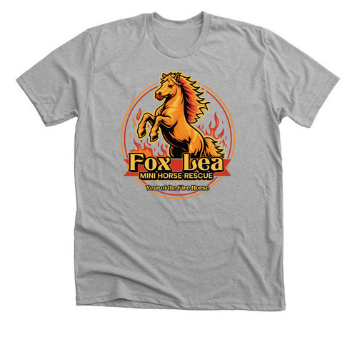 Fox Lea Mini Horse Rescue, a Athletic Heather Premium Unisex Tee