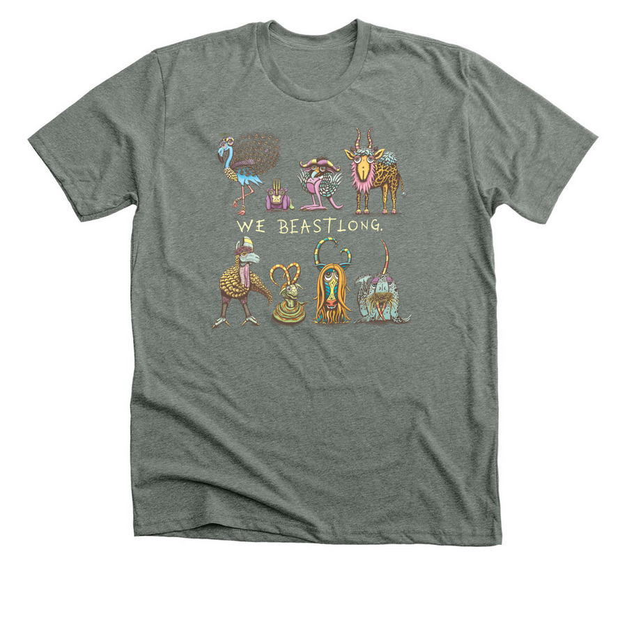 We BEASTlong., a Deep Heather Premium Unisex Tee