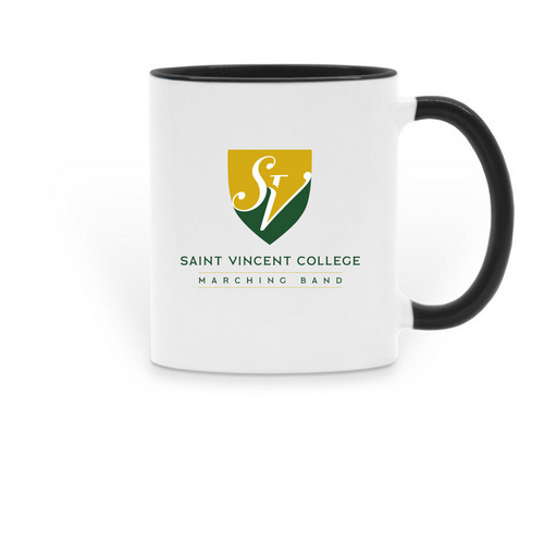 Shield Coffee Mug, a Black Two-Tone Ceramic Mug