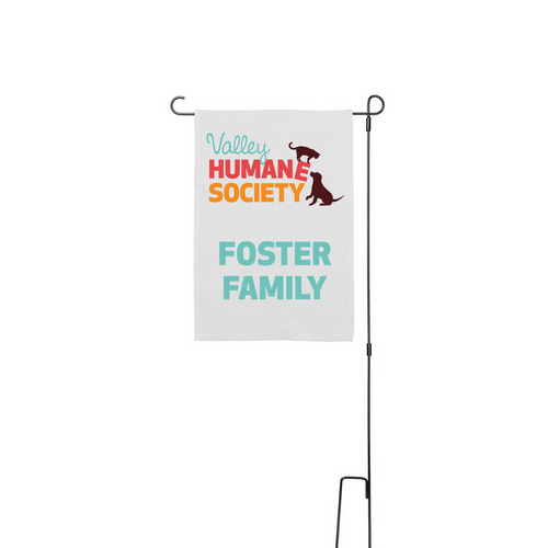Foster Family Yard Flag, a White 12" x 18" Yard Flag with Stake