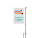 Foster Family Yard Flag, a White 12" x 18" Yard Flag with Stake