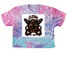 Front logo merch, a Cotton Candy Women's Tie Dye Cropped Tee