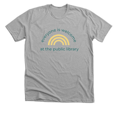 Everyone is welcome!, a Athletic Heather Premium Unisex Tee