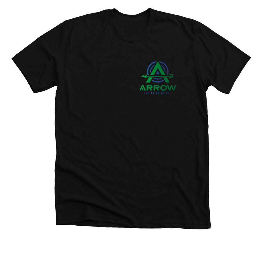 Arrow Force Color Logo - Company Use Only, a Solid Black Blend Premium Unisex Tee