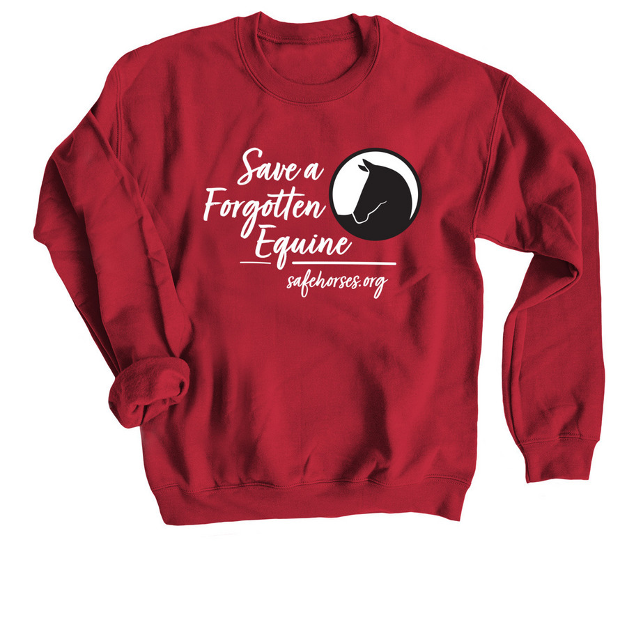 SAFE Script Logo, a Cardinal Red Crewneck Sweatshirt