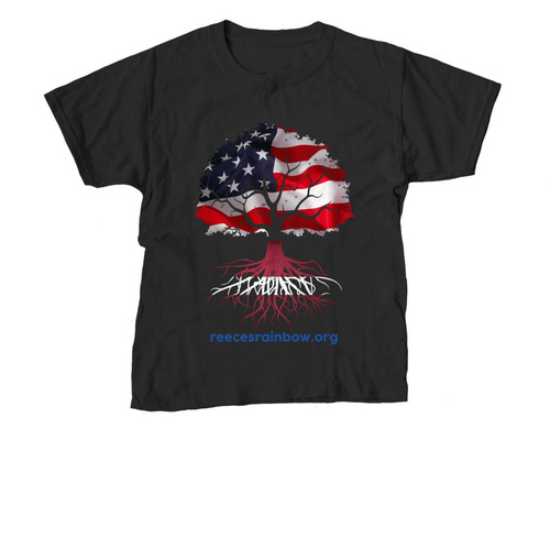 Latvian Roots, a Black Youth Unisex Tee