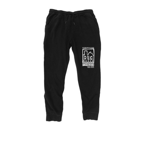 Vintage Sweatpants, a Black Midweight Fleece Joggers