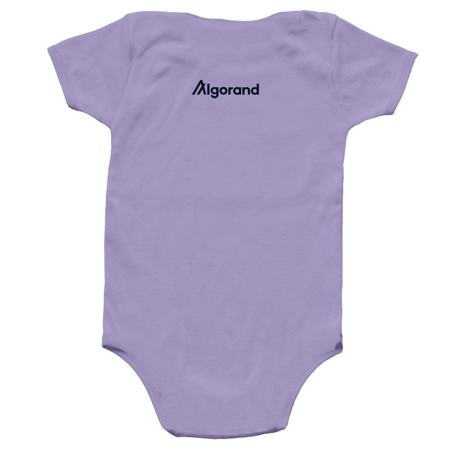Algo baby logomark onesie, a Lavender Infant Onesie (back-view)