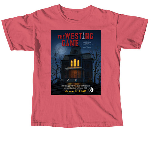 "The Westing Game" Cast and Crew T-Shirt, a Crimson Comfort Colors Unisex Tee