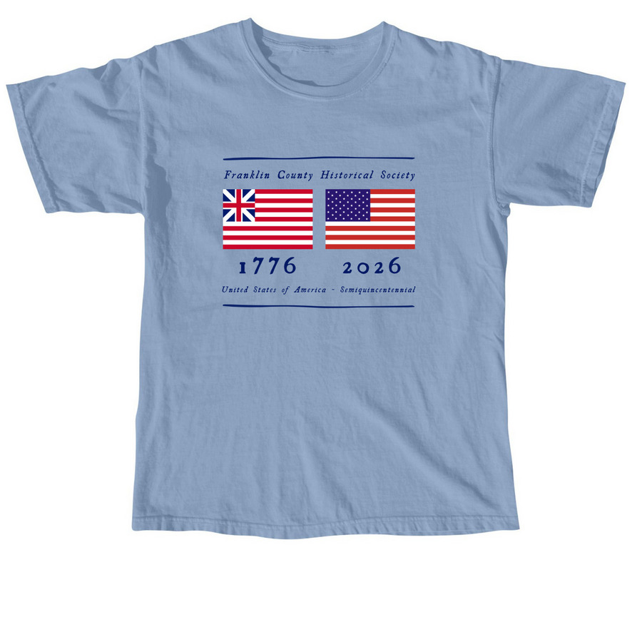 Franklin County Historical Society, a Washed Denim Comfort Colors Unisex Tee