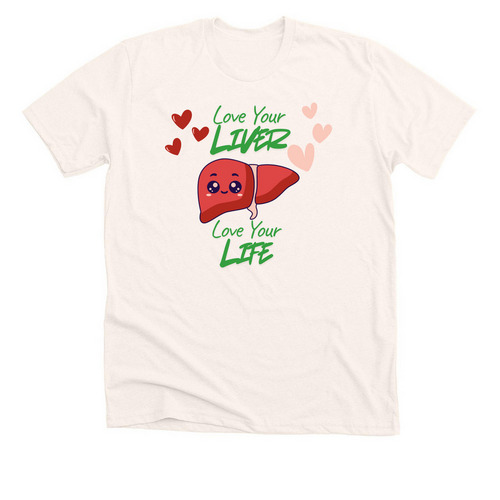 Liver Awareness Fundraiser 1, a Heather Natural Premium Unisex Tee