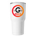 Reptile Guild Tumbler, a White Insulated Tumbler (back-view)