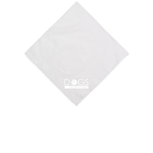 Dogs on Deployment Bandanas (White Logo), a White Cotton Bandana
