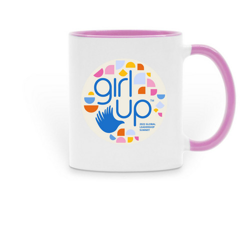 "Change is Now" Two-Tone Mug, a Pink Two-Tone Ceramic Mug