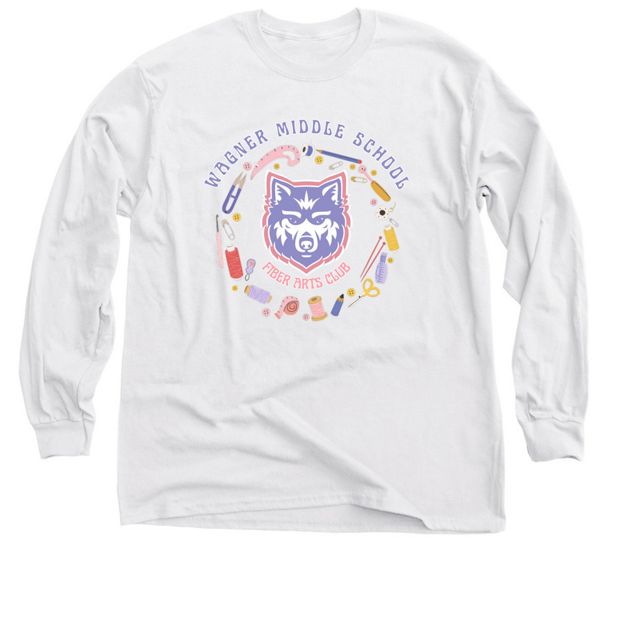 WMS Fiber Arts Club, a White Classic Long Sleeve Tee