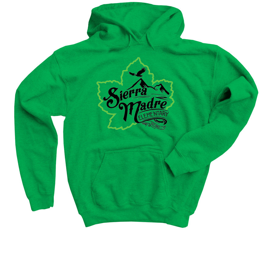 Classic Leaf, a Irish Green Youth Pullover Hoodie