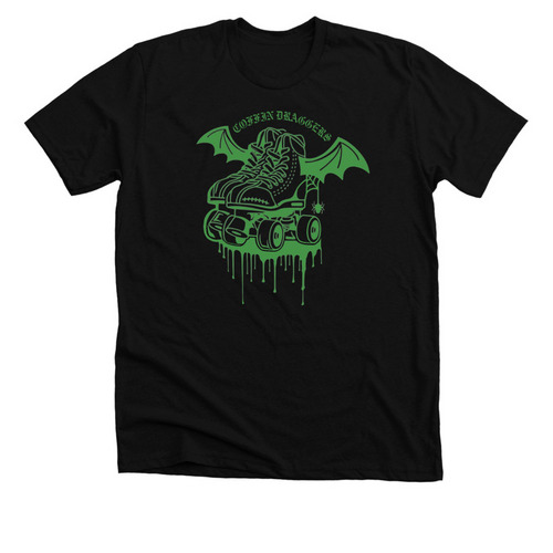 COFFIN DRAGGERS, a Solid Black Blend Premium Unisex Tee