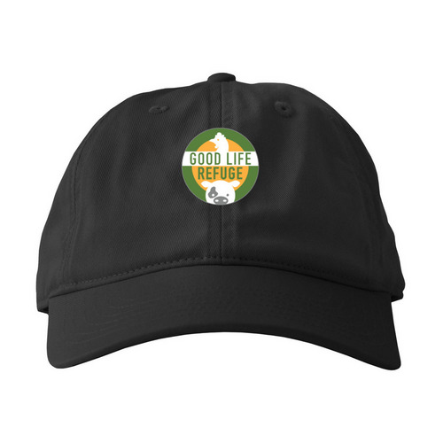 Good Life Refuge Logo Hats, a Black Printed Eco Baseball Cap