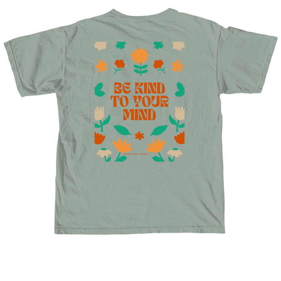 Be Kind To Your Mind, a Bay Comfort Colors Unisex Tee (back-view)