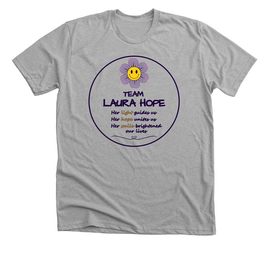 Team Laura Hope&nbsp;, a Athletic Heather Premium Unisex Tee