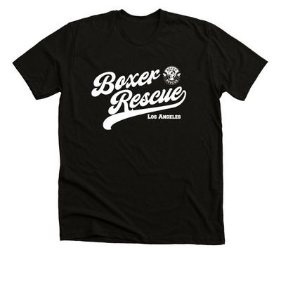Boxer Rescue LA Athletic Tee, a Solid Black Blend Premium Unisex Tee