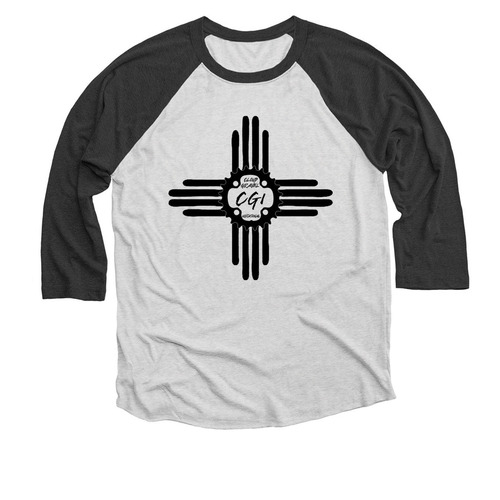 Cloud Gravel Invitational OFFICIAL shirts, a Black and Heather White 3/4 Sleeve Baseball Tee