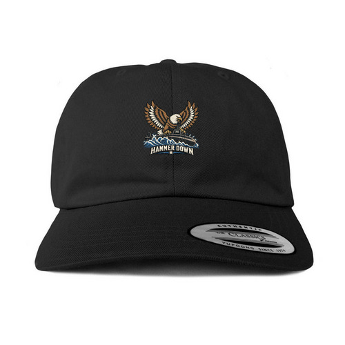 USS JOHN WARNER HATS, a Black Printed Classic Baseball Cap