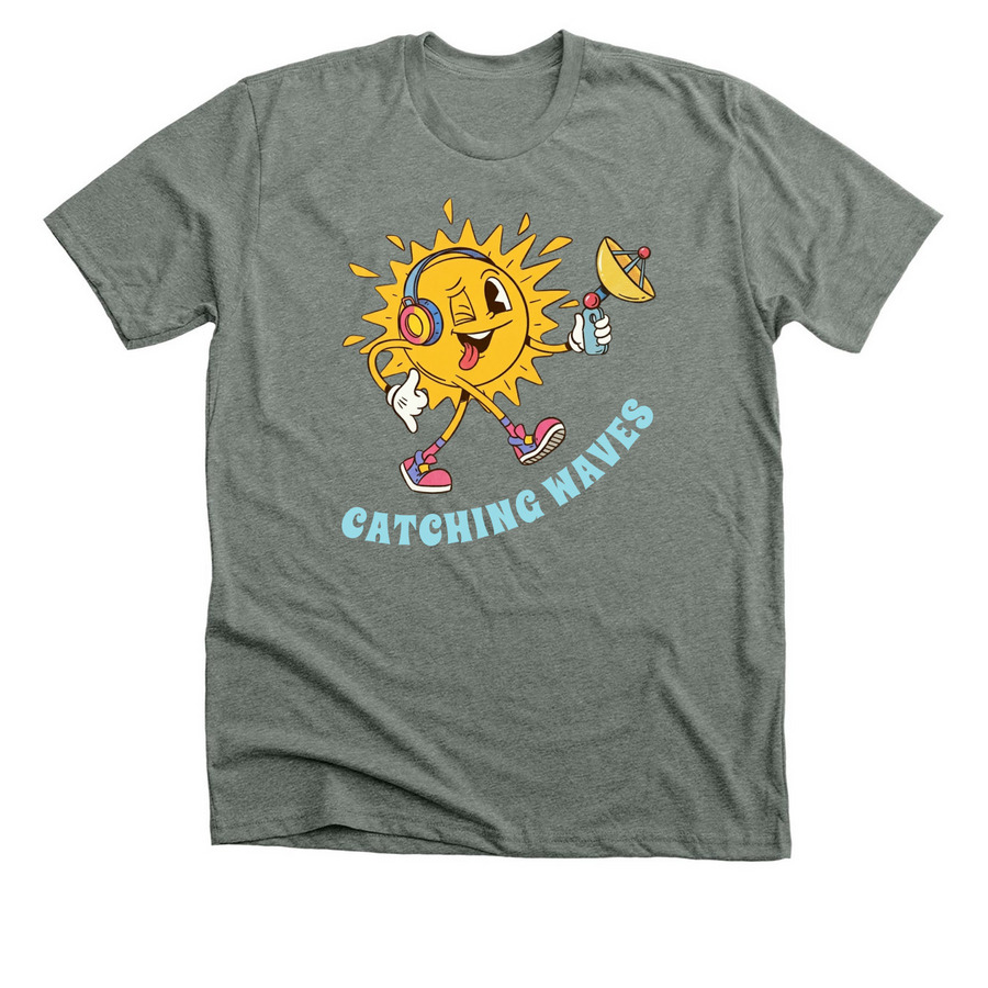 Catching Waves Tee (Adult), a Deep Heather Premium Unisex Tee