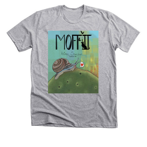 Summer Snail Moffit, a Athletic Heather Premium Unisex Tee